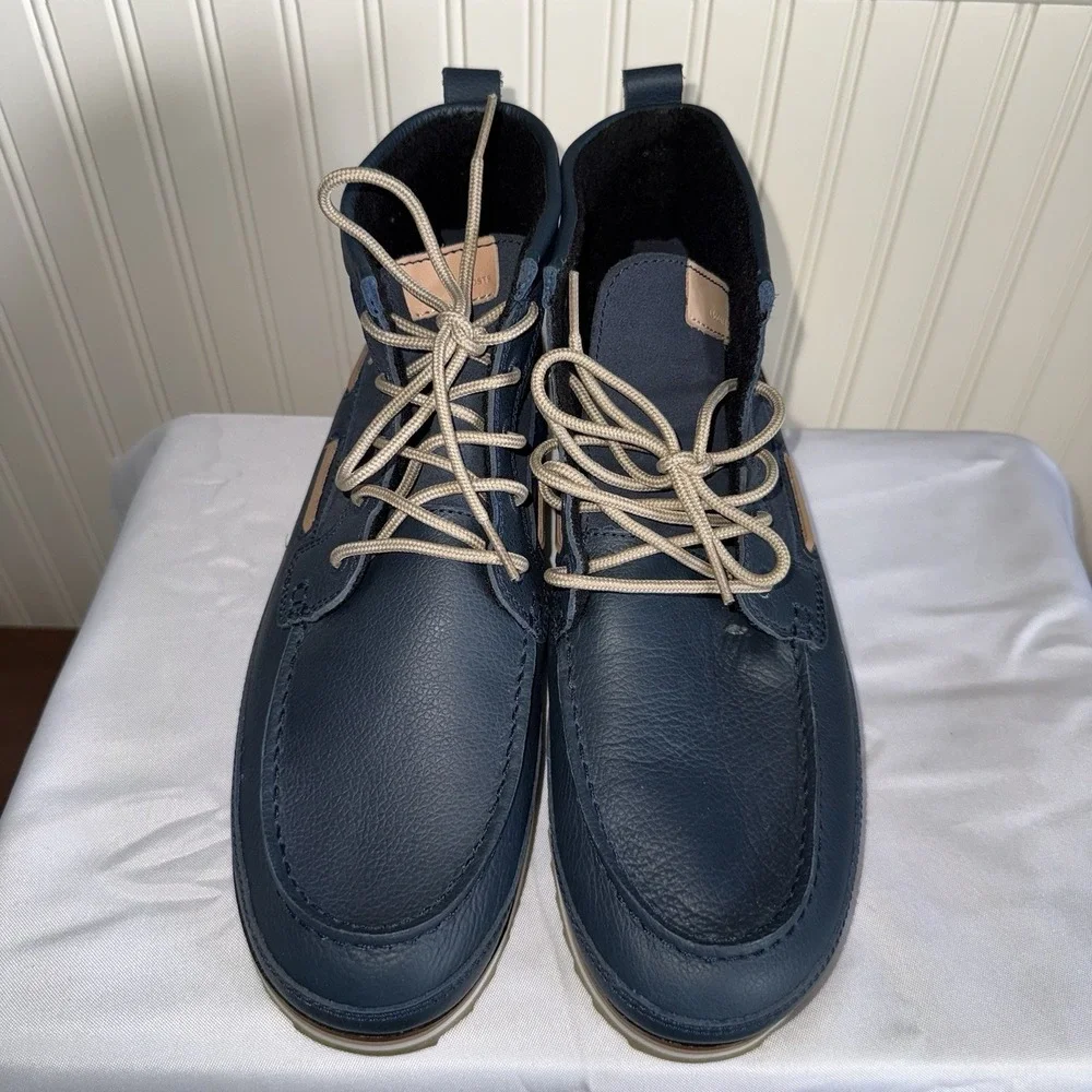 Lacoste Sauville Mid Chukka Style Boot Ugh Insoles Navy Blue Suede Mens 12